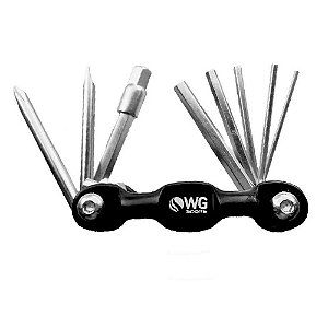 Kit ferramentas canivete bicicleta Wg Sports 8 funções