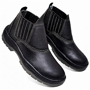 Bota De Couro sem Bico de Ferro com Elástico - U-Safe
