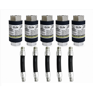 Kit com 5 Mangote + Breakaway não reconectável 3/4" - Com Certificado Inmetro