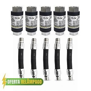 Kit com 5 Mangote + Breakaway não reconectável 3/4" - Com Certificado Inmetro