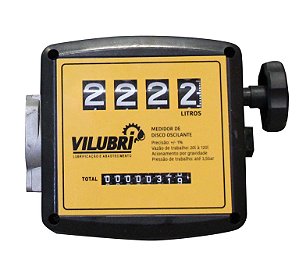 Medidor Mecânico 20 - 120 l/min com 4 Dígitos para Óleo Diesel - VILUBRI