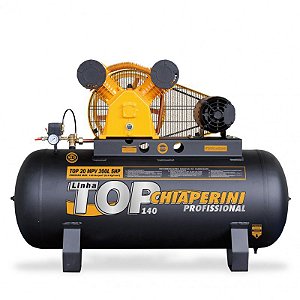 Compressor de ar média pressão 20 pés 200 litros trifásico - TOP 20 MPV 200L