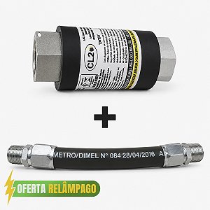 Válvula de Segurança Breakaway 3/4" + Mangote - Certificada Pelo Inmetro