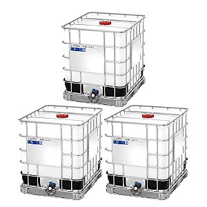 Kit com 3 IBC Containers de 1000 Litros Certificado - Standard