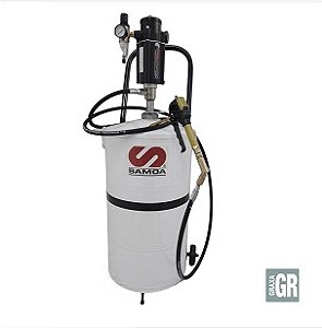 Propulsora Pneumática Gigante para Graxa com Carrinho e Reservatório de 50 Kg 1200GPM