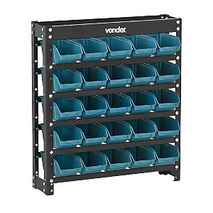 Estante Metálica C/25 Gavetas Modelo Prático - VONDER AZUL