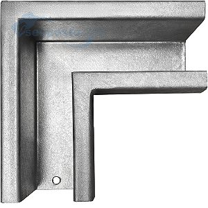 Cotovelo para Canaleta de Contenção em Aço Galvanizado