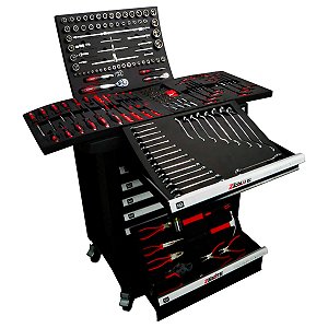 Carrinho de Ferramentas Completo Kit 191 Peças - Zenite