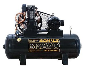 Compressor de Ar 250 Litros 40 Pés Trifásico Alta Pressão Industrial - SCHULZ