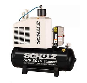 Compressor de Ar Rotativo de Parafuso SRP 3015 Compact III 15HP 9Bar 200L - SCHULZ