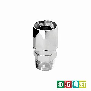 Terminal Reutilizável Fixo Latão Cromado 3/4 NPT LUPUS 2100-FC