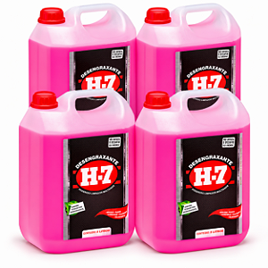 Kit com 4 Desengraxante H7 5 Litros Limpeza Pesada Multiuso