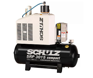 Compressor de Ar Rotativo de Parafuso SRP 3015 Compact III 15HP 7,5Bar 200L - SCHULZ
