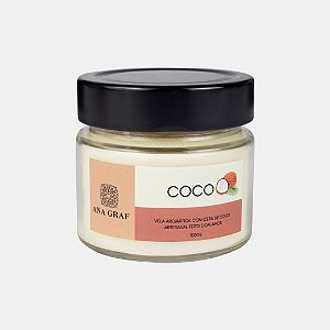 Vela aromática com cera de coco 150g - Coco