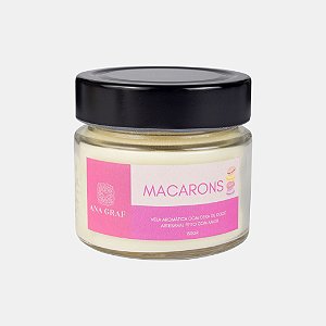 Vela aromática com cera de coco 150g - Macarons