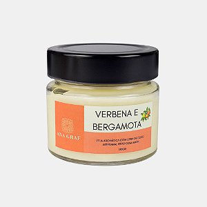 Vela aromática com cera de coco 150g - Verbena e Bergamota