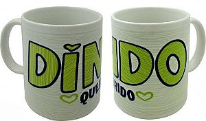 Caneca Cerâmica cores diversas - Dindo querido