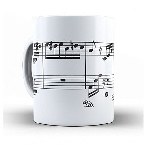 Caneca Cerâmica - Cifras musicais