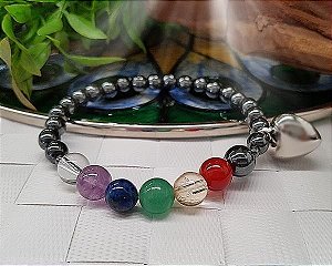 Pulseira Pedra dos 7 Chakras Coração