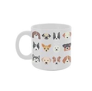 Caneca 360ml Cores Diversas - Raças de Cachorro