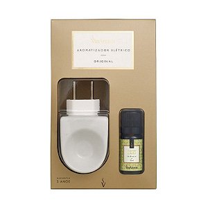 Kit Aromatizador Elétrico Porcelana com Essência CAPIM LIMÃO