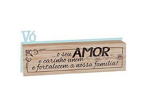 Madeirinha de mesa dupla - Vó ... o seu amor...