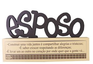 Madeirinha de mesa - Esposo - MENSAGEM DIVERSAS