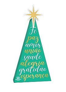 Enfeite de mesa Pinheiro com aplique estrela - Palavras VERDE - Cantinho Perfumado Enfeite de mesa Pinheiro com aplique estrela - Palavras VERDE - Cantinho Perfumado