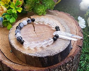 Pulseira de Cristal com Turmalina Negra