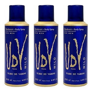 Kit 3 Unidades Ulrich De Varens Body Spray Udv Wild 200ml