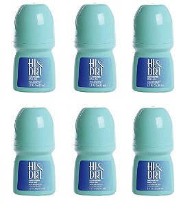 Kit com 6 Unidades Desodorante Hi & Dri Roll-On Sem Perfume 50ml