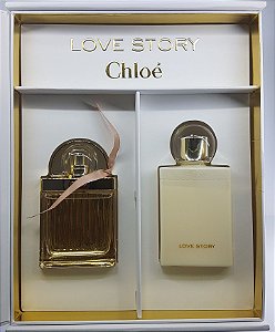 Kit Perfume Chloé Love Story EDT Feminino 50ml + Body Lotion 100ML