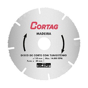 Disco de Corte Madeira com Tungstênio - Cortag