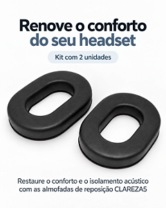 Almofadas convencionais para headset aeronáutico - fones ovais