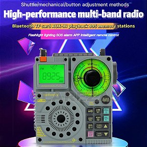 Rádio Escuta Fonia Aeronáutica Frequência VHF Aviões Helicópteros Torre Controle C/ Bluetooth e App Android