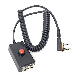 Adaptador Fone Avião Dual Plug para Rádio iCOM IC-A Series (Aeronáutico)