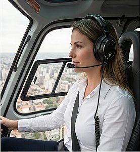 Fone para Helicóptero plug de 6 pinos LEMO com cancelamento e bluetooth