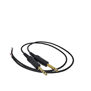 Cabo Curto Dual Plug para Headset Aeronáutico Avião (Sem Caixa Divisora)