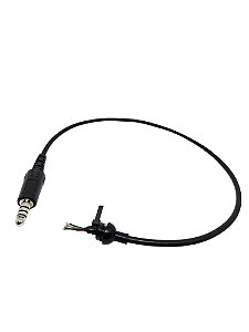 Cabo U174/U curto para reparo reposição fone helicóptero headset piloto