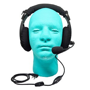 Headset para rádio iCOM de aviação ht modelo aeronáutico portátil sem abafadores
