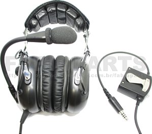 Fone Headset Piloto de helicóptero, modelo profissional com ANR cancelling redutor ruídos eletrônico PCH PPH