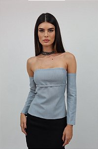 BLUSA TOMARA QUE CAIA CINZA