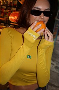 BLUSA MANGA COPA AMARELA