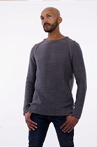 BLUSA EM TRICOT CINZA