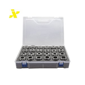 Jogo com 24 pinças ER40 Ø3 até Ø26mm sem chave e mandril
