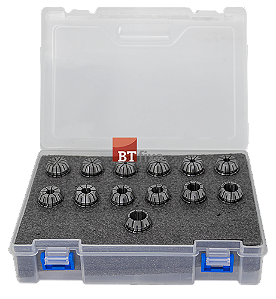 Jogo Pinça ER-20 (13 Pinças – 1 a 13mm) – Caixa Plástico