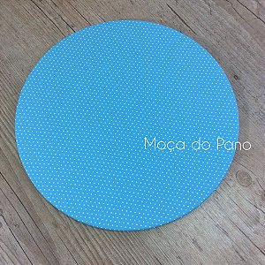 Capa de Sousplat Poá Azul Capa de Sousplat Poá Azul