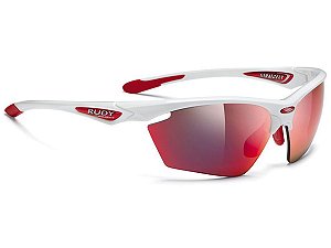 Óculos Rudy Project Stratofly Branco Vermelho Espelhado