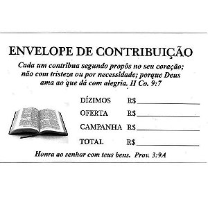 Envelope de Dízimo Mensal