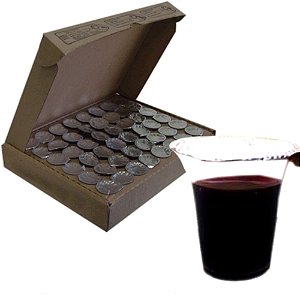Cálice com Suco de Uva Lacrado para Santa Ceia - (48 unidades)